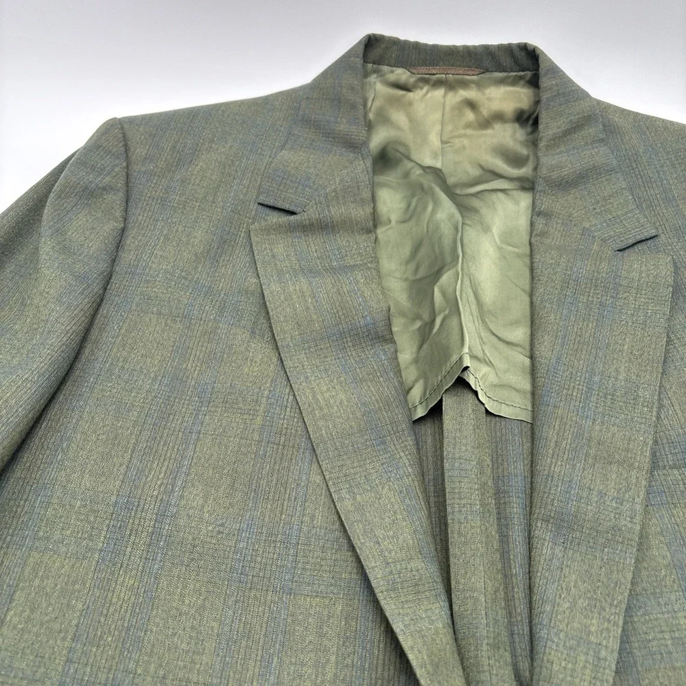 VTG Kingsridge Custom Fabric Campbells Southern California Blazer Mens 42R Green